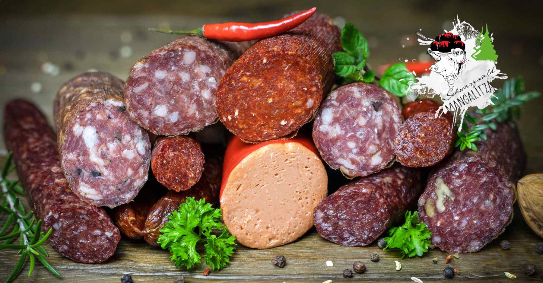 Mangalitza Salami und Rohwurst