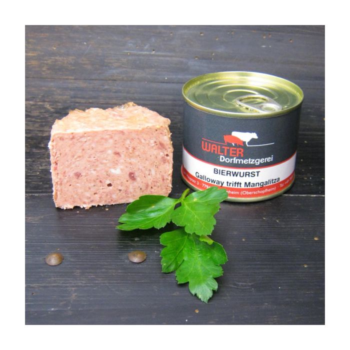 Galloway Bierwurst mit Mangalitzafleisch