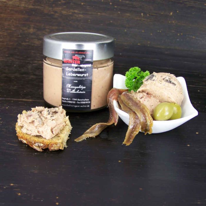 Sardellenleberwurst vom Mangalitza Wollschwein