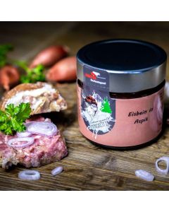 Eisbein in Aspik vom Mangalitza Wollschwein