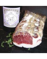 Mangalitza Rückenlachs Gin Monkey 47